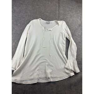 Planet Motherhood Womens XL Tie Front Maternity Top Blouse Cottagecore Angelcore